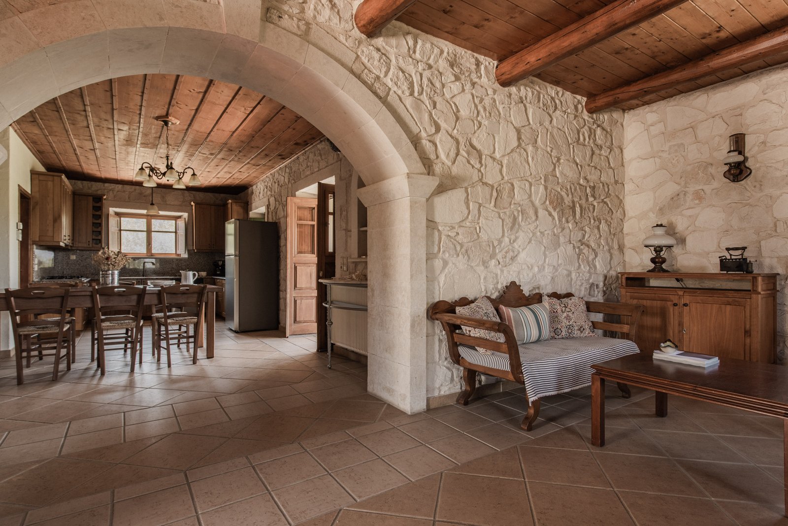 Villa Ampeli - Living & Dining Area - Lithies Organic Farm