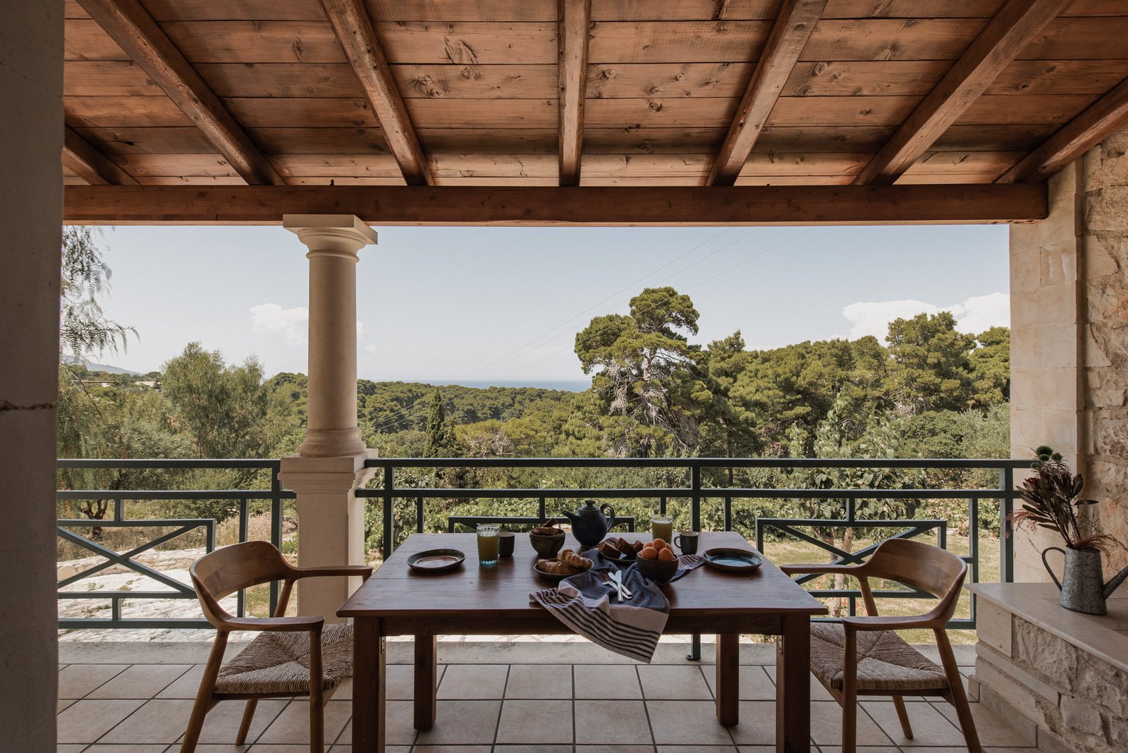 Villa Ampeli - Rear Veranda View - Lithies Organic Farm